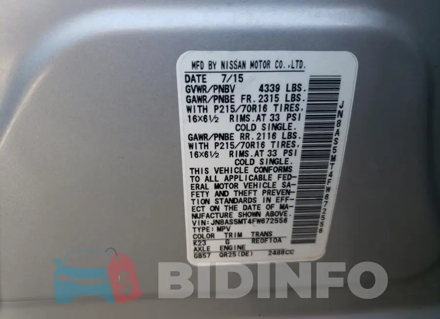 JN8AS5MT4FW672556 Photo# 13