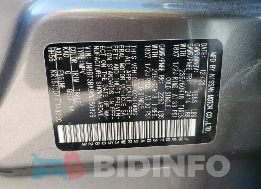 JN8BT3BA9RW350829 Photo# 14