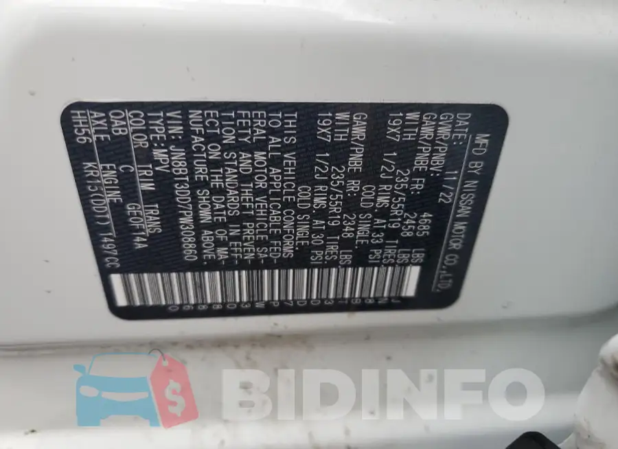 JN8BT3DD7PW308860 Photo# 12
