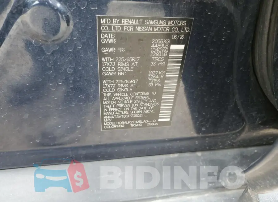 KNMAT2MT8GP709031 Photo# 13