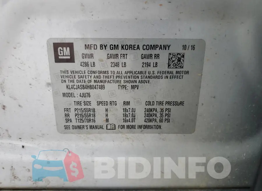KL4CJASB4HB047489 Photo# 14