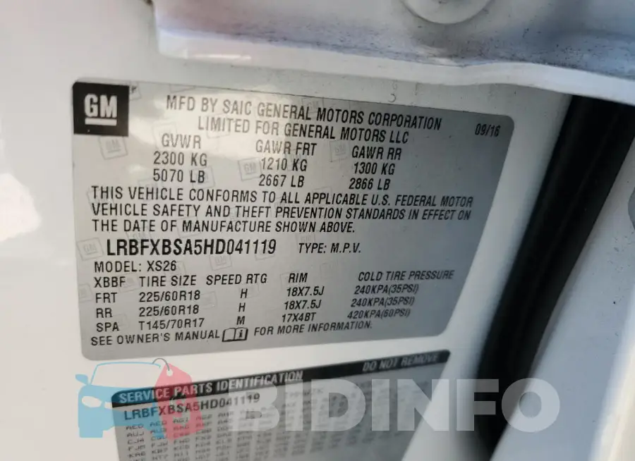 LRBFXBSA5HD041119 Photo# 12