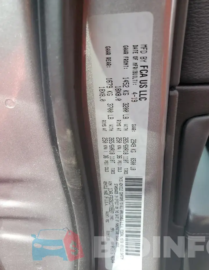 1C4RJFBG5KC778927 Photo# 14