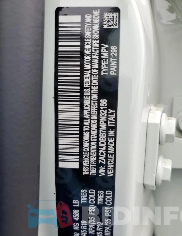 ZACNJDBB7MPN32156 Photo# 12