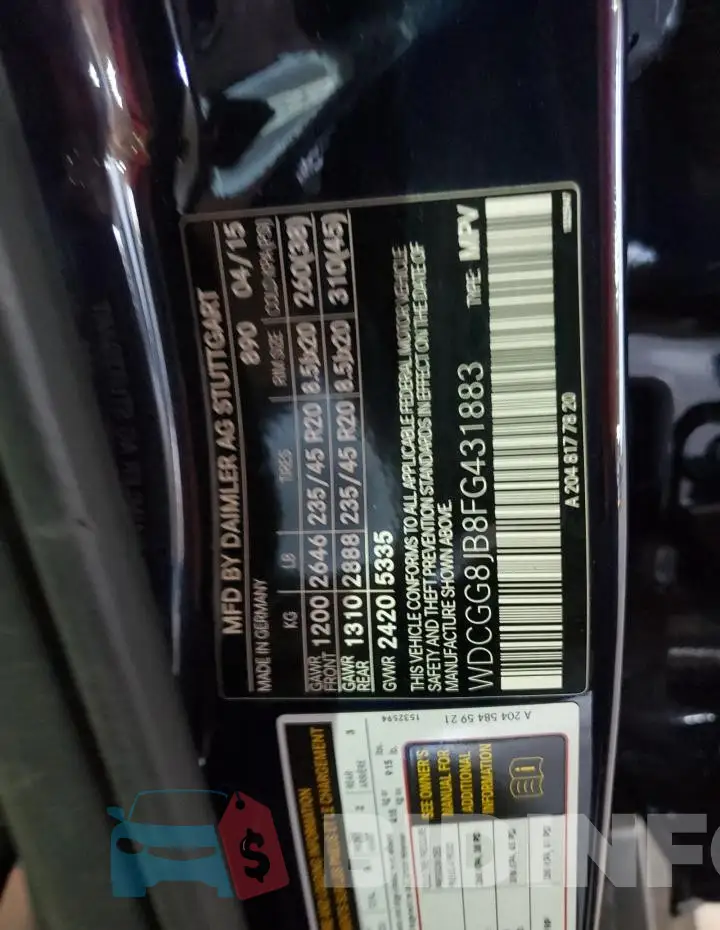 WDCGG8JB8FG431883 Photo# 12