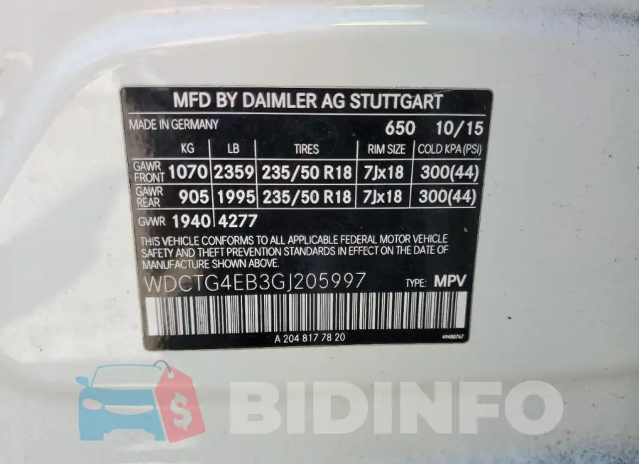 WDCTG4EB3GJ205997 Photo# 12
