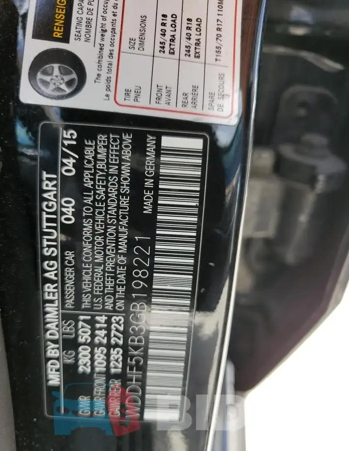 WDDHF5KB3GB198221 Photo# 13