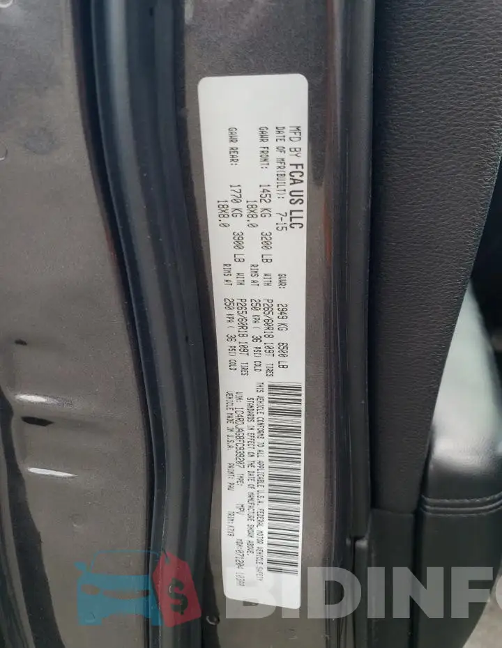 1C4RDJAG8FC939207 Photo# 13