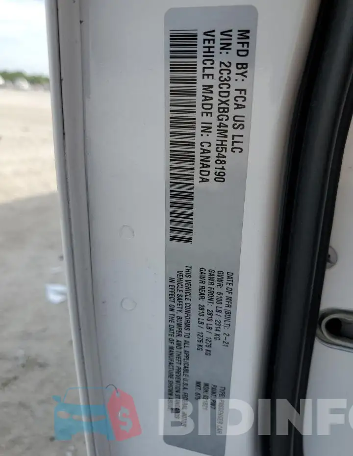 2C3CDXBG4MH548190 Photo# 13