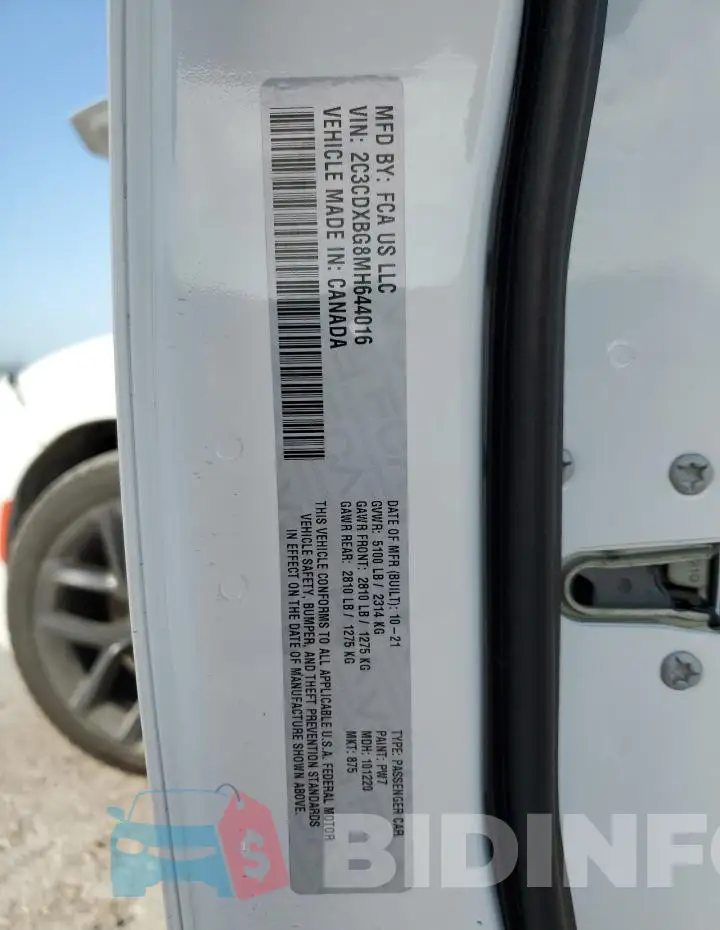 2C3CDXBG8MH644016 Photo# 12