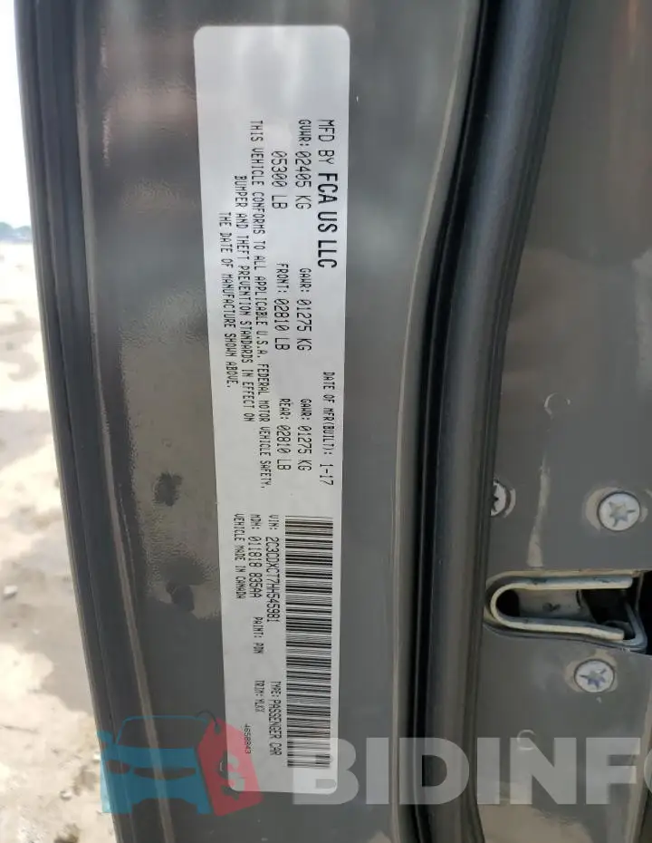 2C3CDXCT7HH545981 Photo# 12