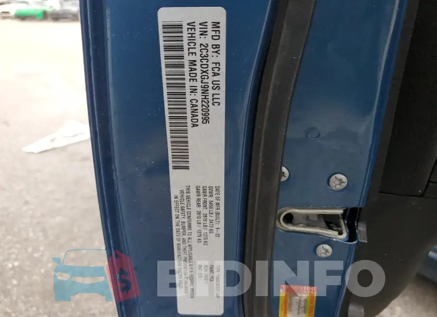 2C3CDXGJ9NH220995 Photo# 12