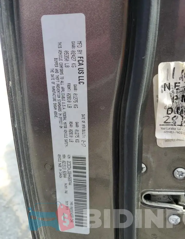 2C3CDXJG6HH569744 Photo# 12