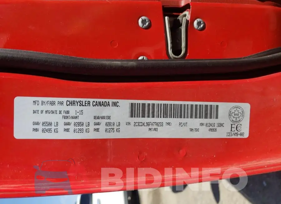 2C3CDXL96FH770233 Photo# 12