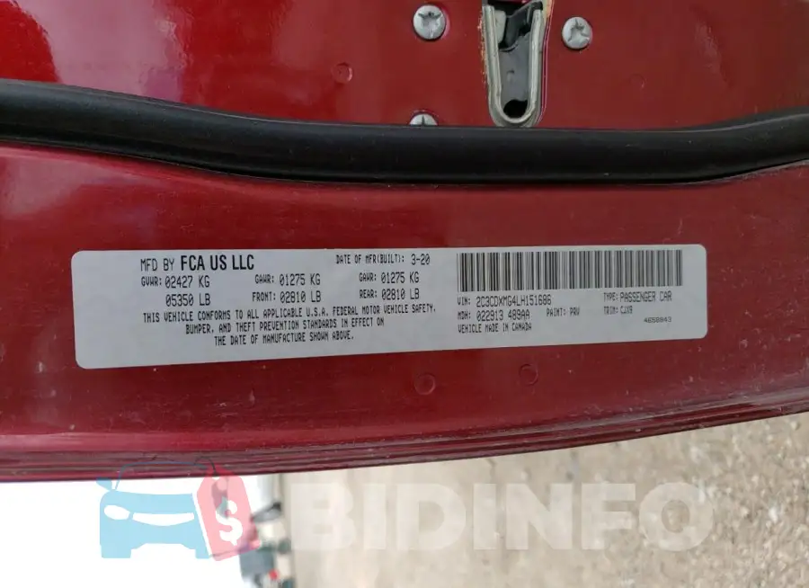 2C3CDXMG4LH151686 Photo# 12