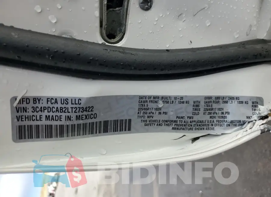 3C4PDCAB2LT273422 Photo# 13