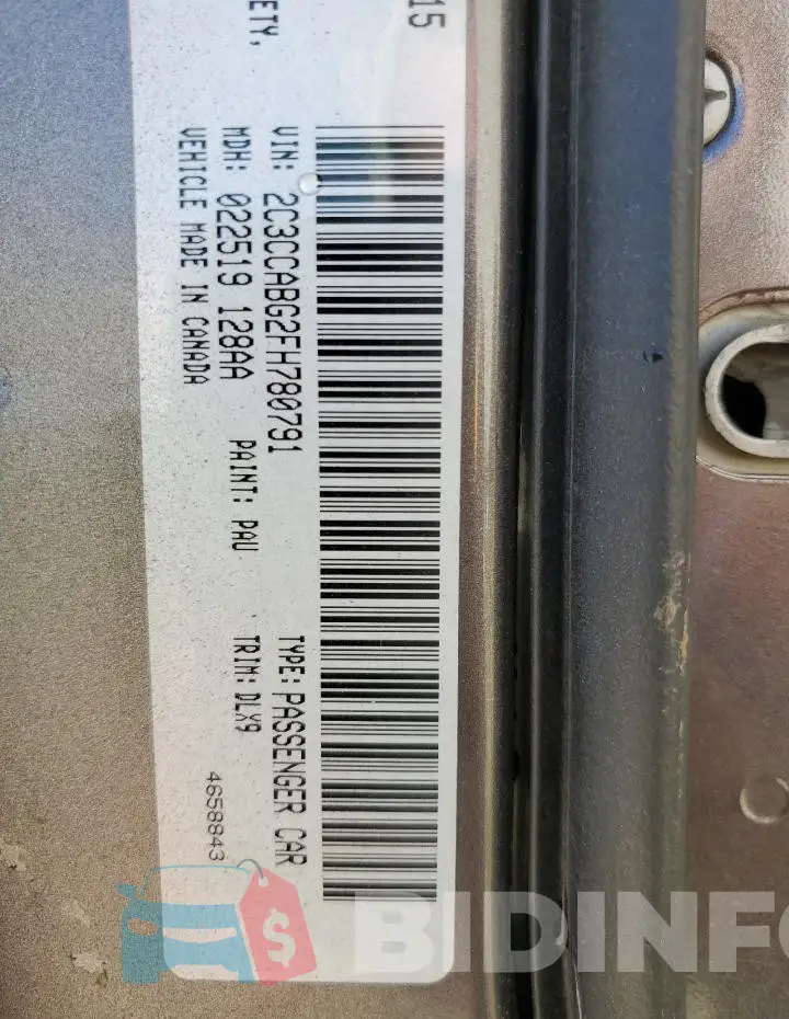 2C3CCABG2FH780791 Photo# 12