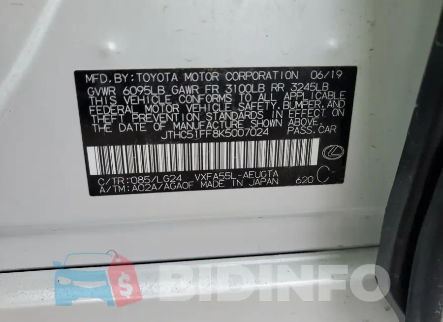 JTHC51FF8K5007024 Photo# 12
