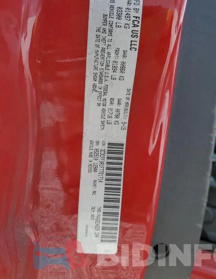 3C3CFFBR1FT721714 Photo# 12