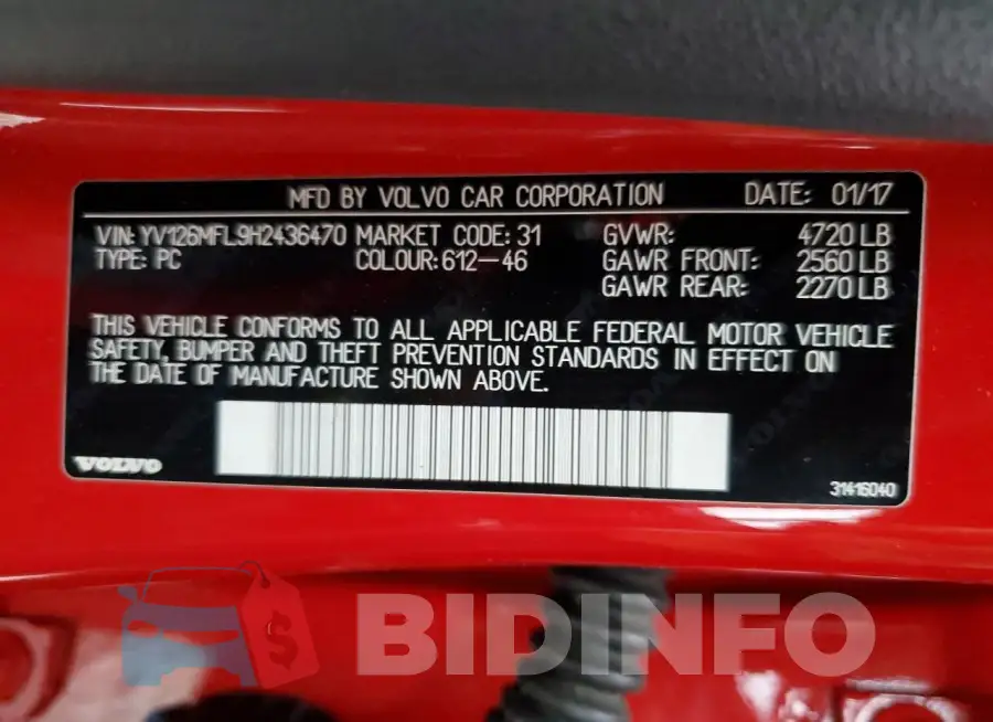 YV126MFL9H2436470 Photo# 12