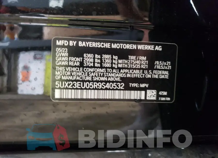 5UX23EU05R9S40532 Photo# 14