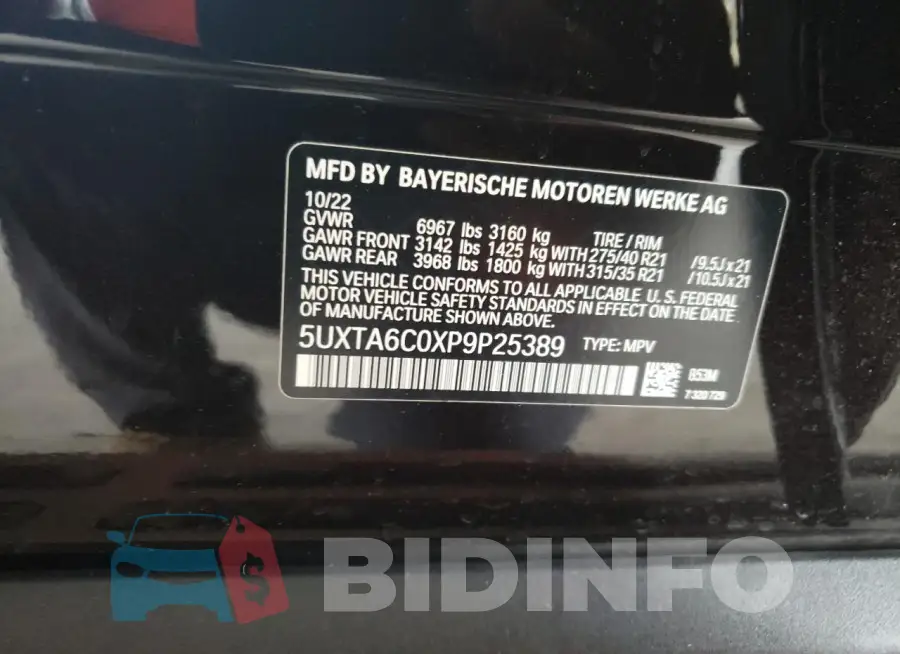 5UXTA6C0XP9P25389 Photo# 13