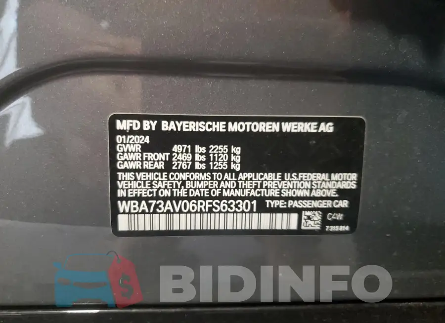 WBA73AV06RFS63301 Photo# 12