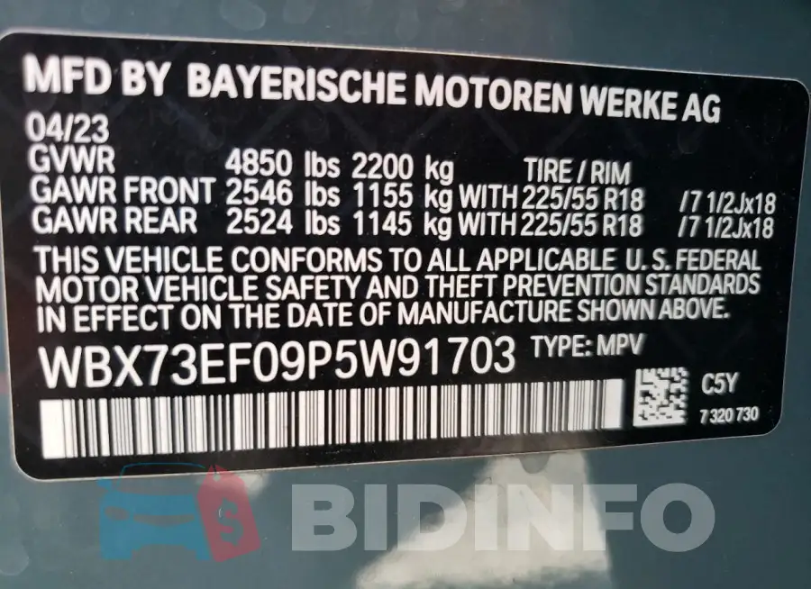 WBX73EF09P5W91703 Photo# 13