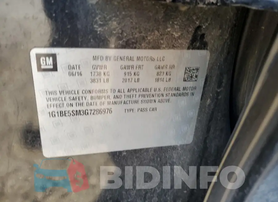 1G1BE5SM3G7286976 Photo# 12