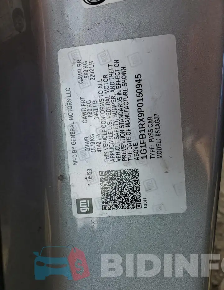 1G1FB1RX9P0150945 Photo# 12