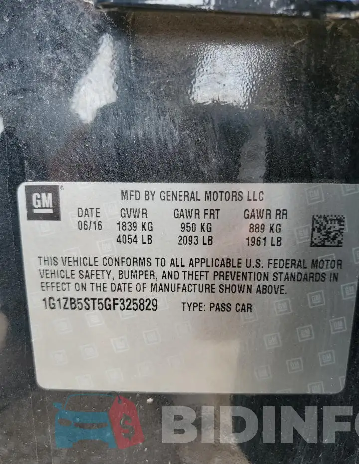 1G1ZB5ST5GF325829 Photo# 12