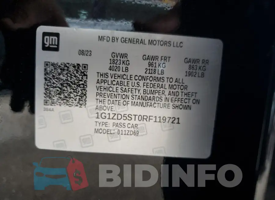 1G1ZD5ST0RF119721 Photo# 13