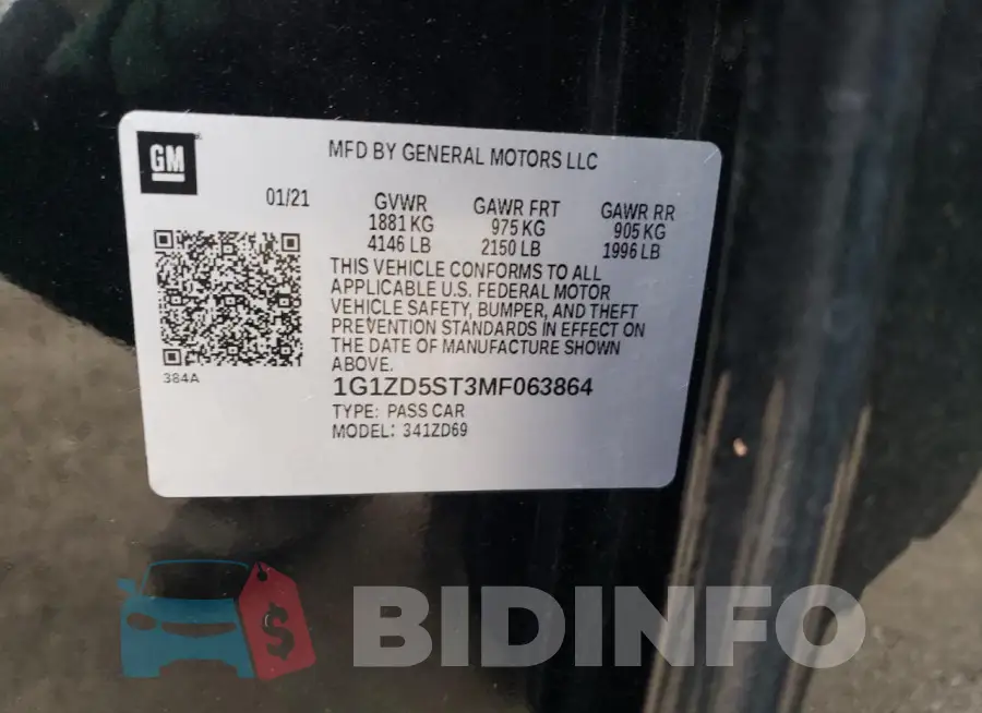 1G1ZD5ST3MF063864 Photo# 12