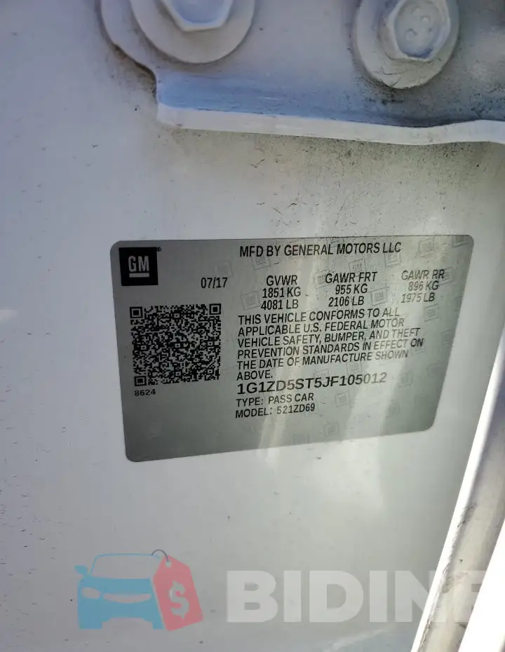 1G1ZD5ST5JF105012 Photo# 12