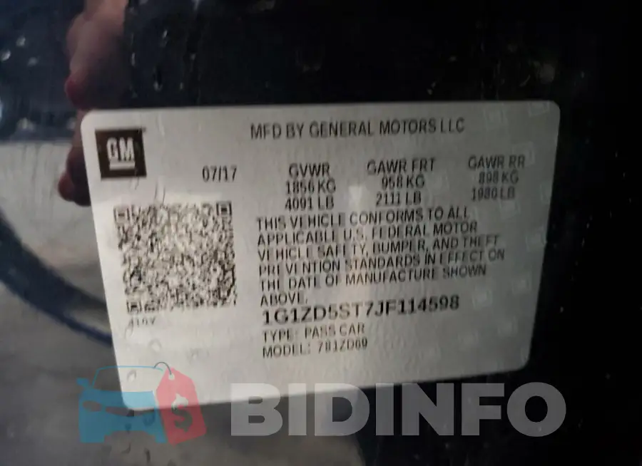 1G1ZD5ST7JF114598 Photo# 12