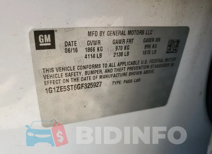 1G1ZE5ST6GF325927 Photo# 12