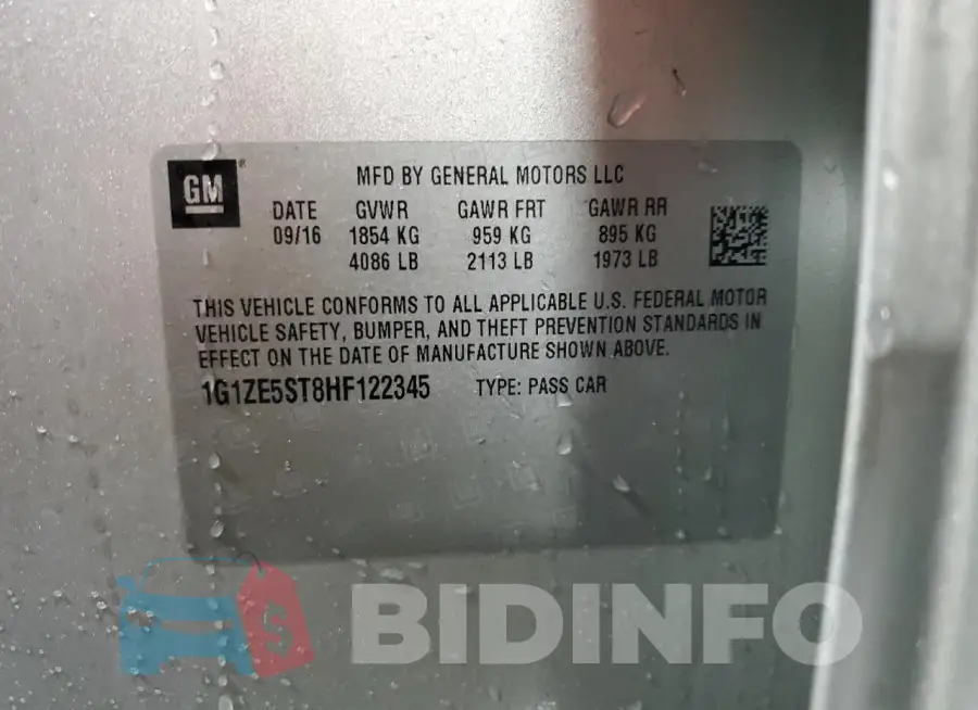 1G1ZE5ST8HF122345 Photo# 12