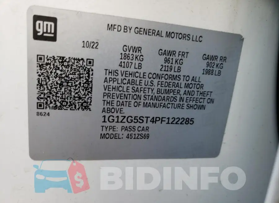 1G1ZG5ST4PF122285 Photo# 12