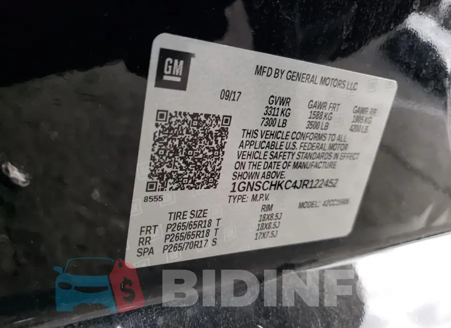 1GNSCHKC4JR122452 Photo# 13