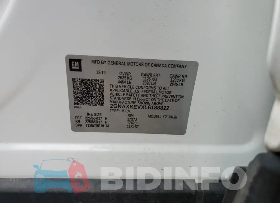 2GNAXKEVXL6188822 Photo# 13