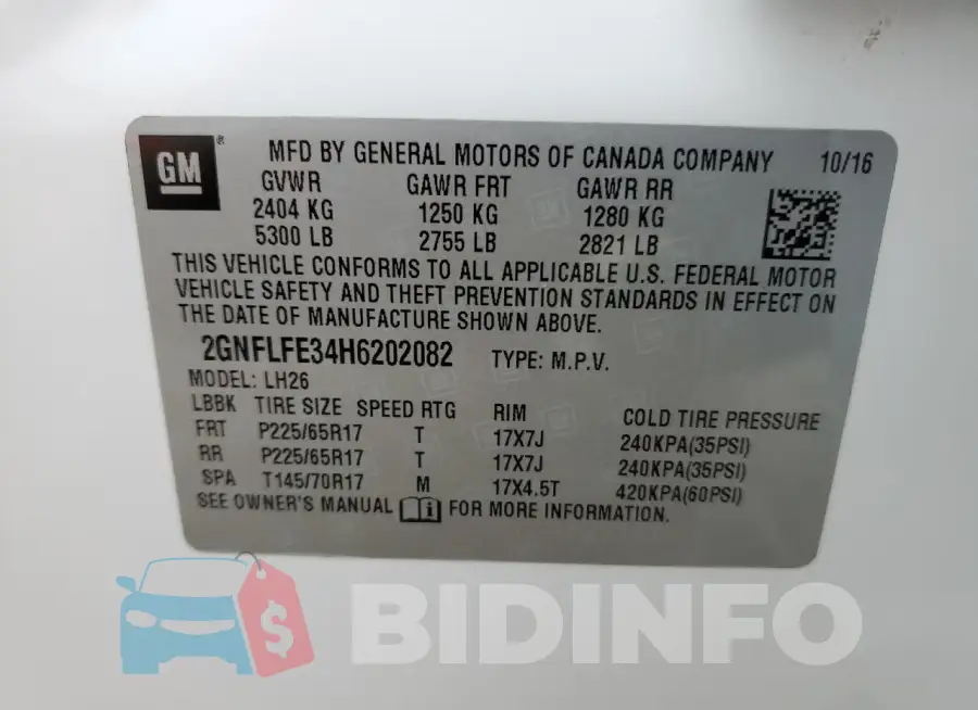 2GNFLFE34H6202082 Photo# 12