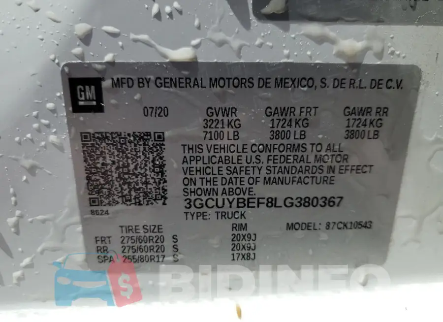 3GCUYBEF8LG380367 Photo# 12