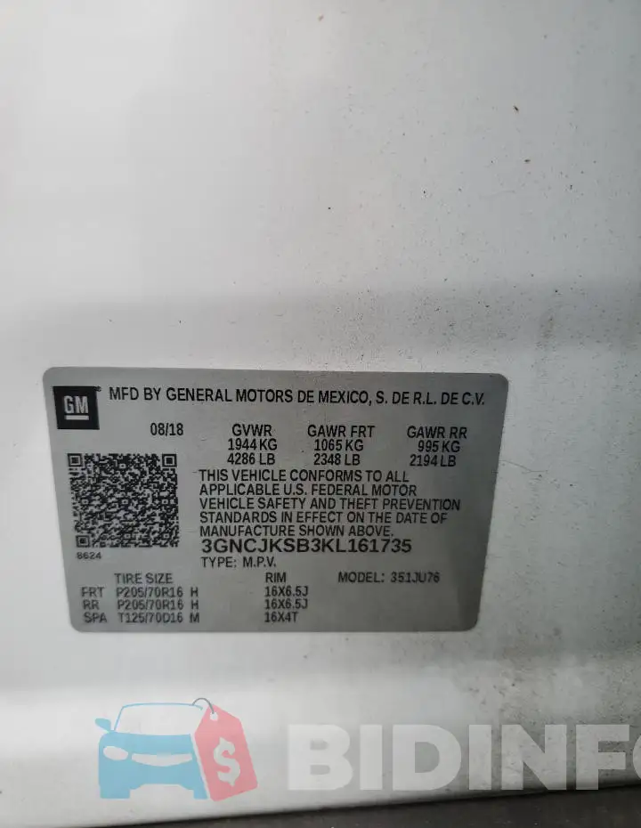 3GNCJKSB3KL161735 Photo# 12