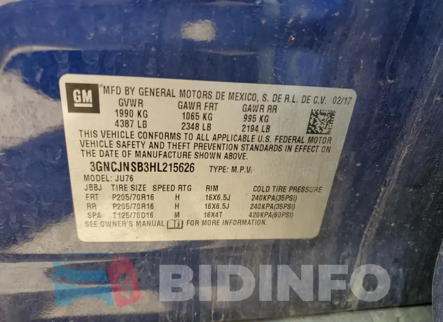 3GNCJNSB3HL215626 Photo# 13