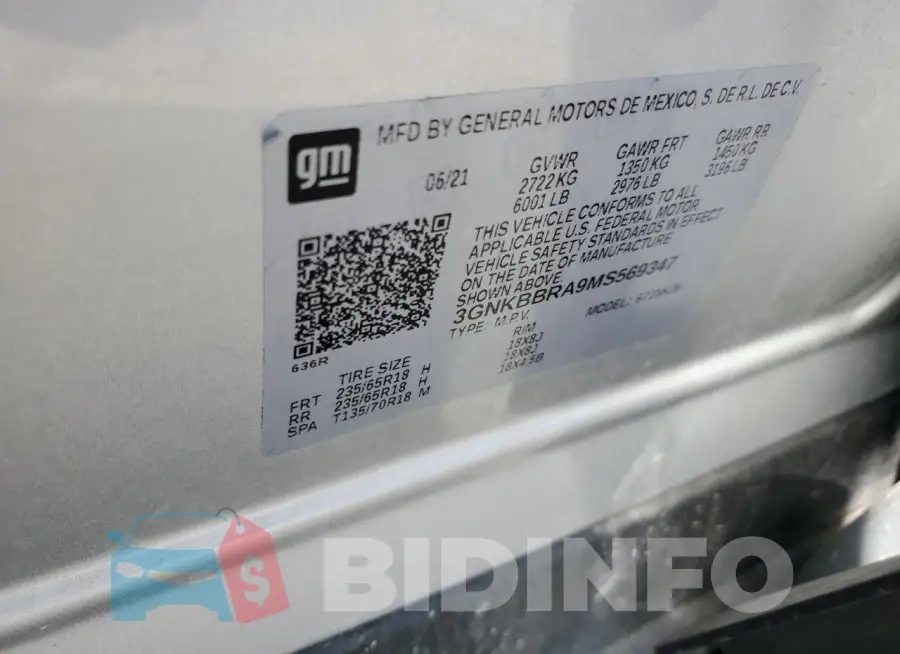 3GNKBBRA9MS569347 Photo# 13