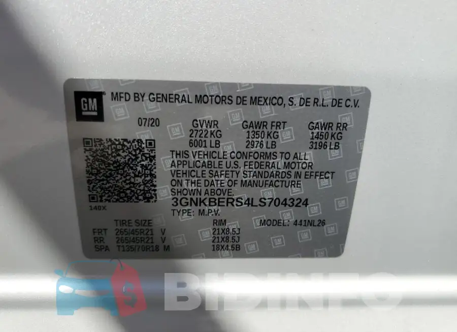 3GNKBERS4LS704324 Photo# 13