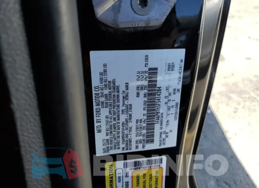 1FA6P8TH5F5414284 Photo# 12
