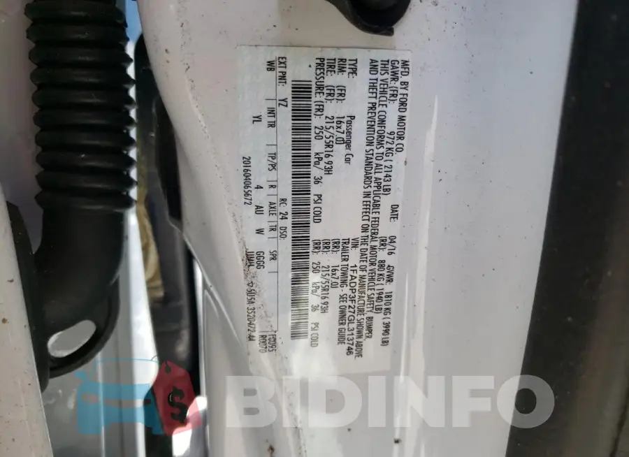 1FADP3F27GL313746 Photo# 12