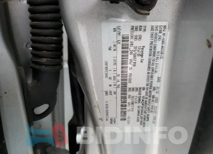 1FADP3H24JL261805 Photo# 12