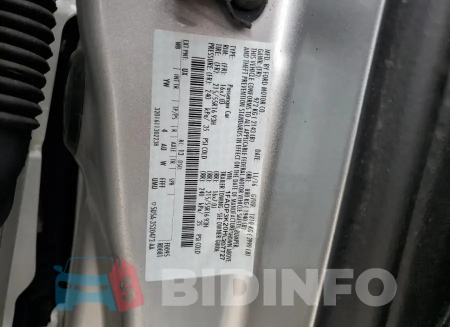 1FADP3K20HL207727 Photo# 13